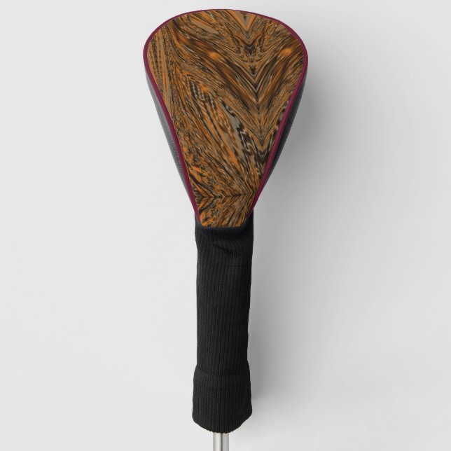 Orange increased feather or butterfly wing? golf head cover (Front)
