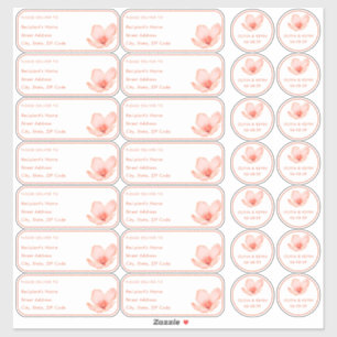 Orange Individual name address and envelope seals