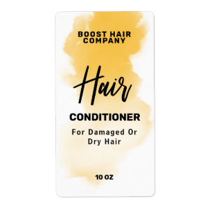 Orange Ink Shampoo Conditioner Labels
