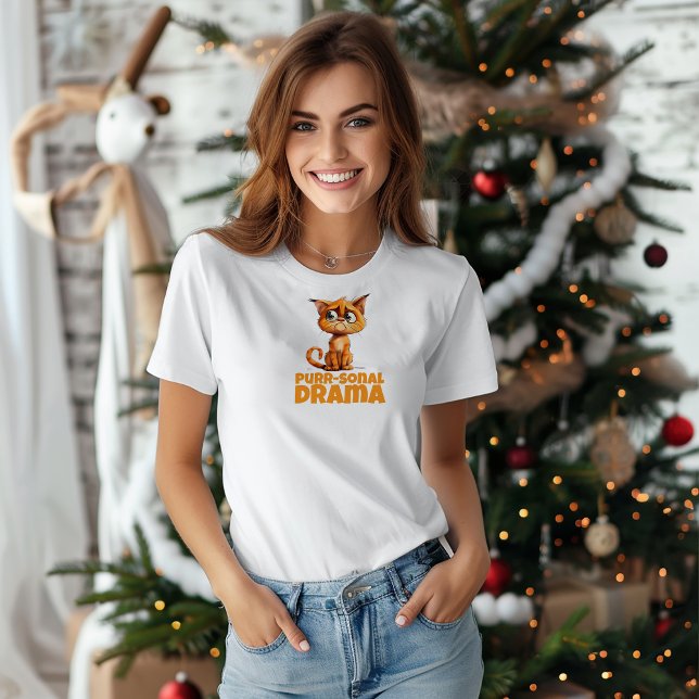 Orange  ironic Cat Lovers Christmas wishes T-Shirt (Creator Uploaded)