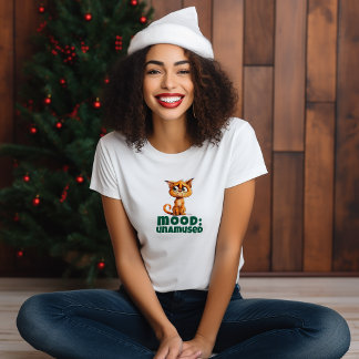 Orange  ironic Cat Lovers Christmas wishes T-Shirt