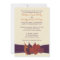 Orange, Ivory, Purple Dried Leaves Wedding Invite