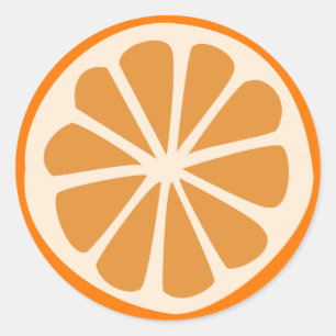 Orange J Classic Round Sticker