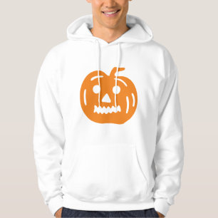 Orange Jack-O-Lantern Pumpkin Halloween Theme Hoodie