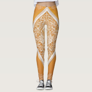 Orange Jam AI art Leggings