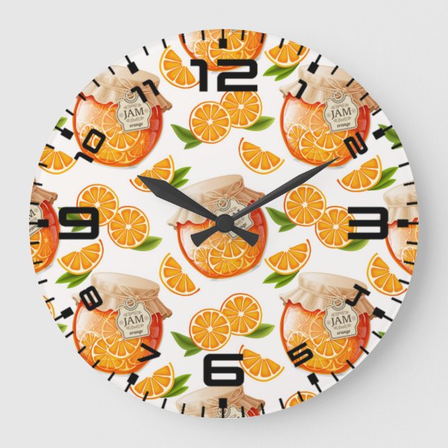 Orange Jam Large Clock (Front)