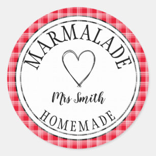 orange jam or marmalade classic round sticker
