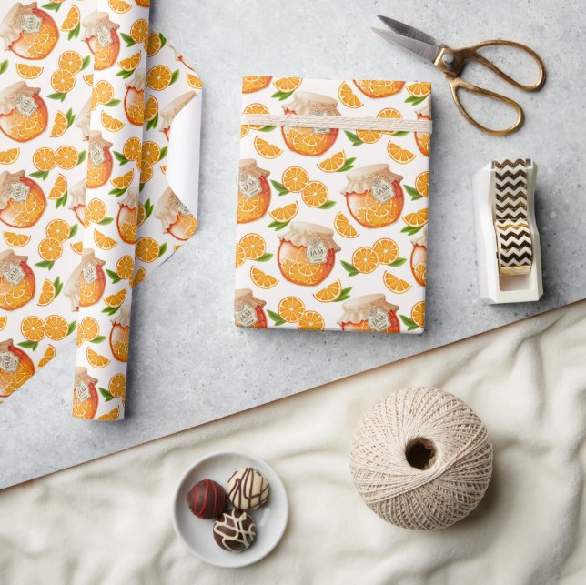 Orange Jam Wrapping Paper (Crafts)