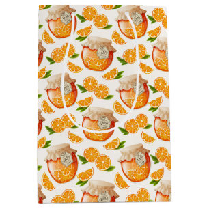 Orange Jam Wrapping Paper Medium Gift Bag