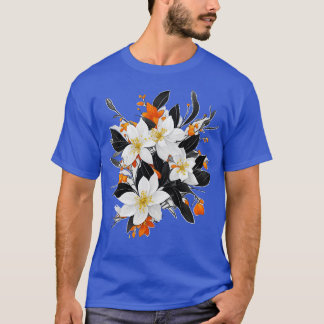 Orange jasmine Flower Beautiful toon style T-Shirt