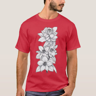 Orange jasmine Flower Beautiful toon style White b T-Shirt