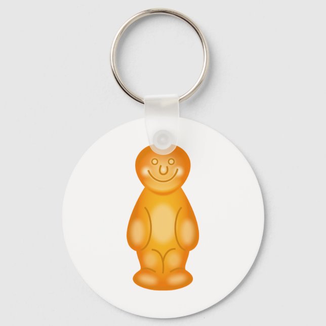 Orange Jelly Baby Key Ring (Front)