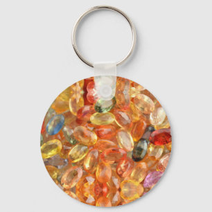Orange Jewel Key Chain