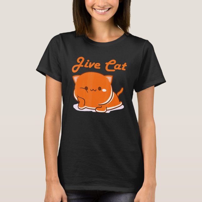 Orange Jive Cat Adultyouth T-Shirt (Front)