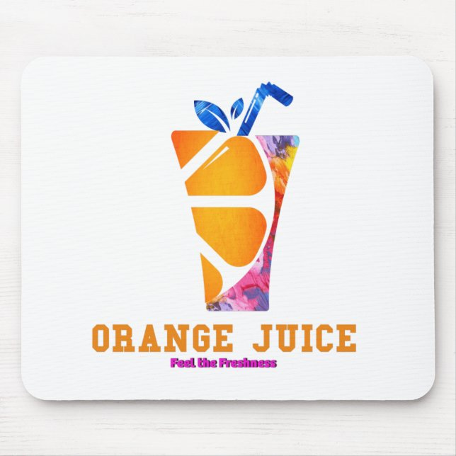 orange juice 2 mouse mat (Front)