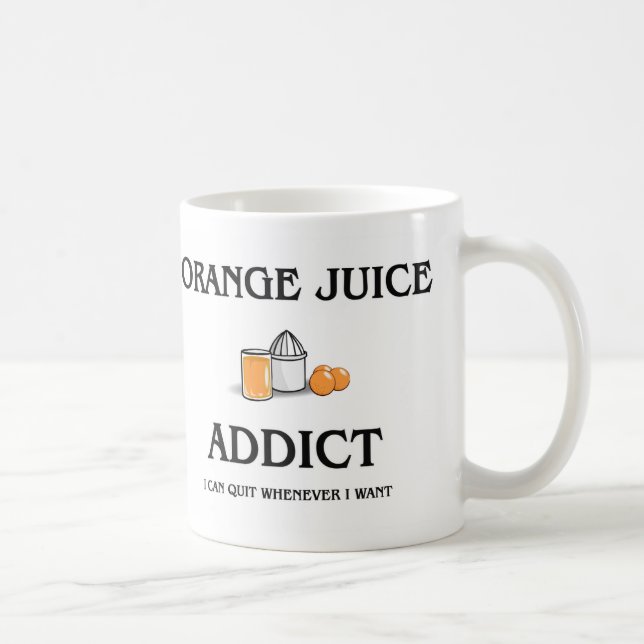 Orange Juice Addict Coffee Mug (Right)