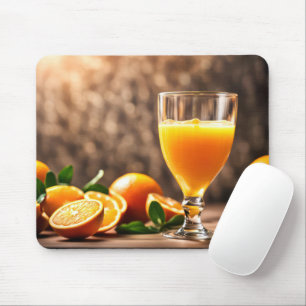 Orange Juice  and Oranges Mouse Mat