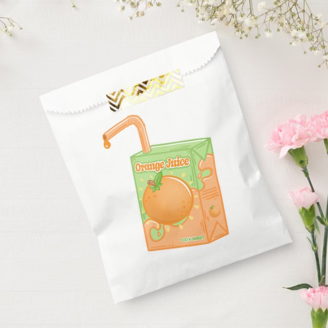 Orange Juice Box Birthday Party Favour Bags (Sealed)