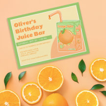 Orange Juice Box Birthday Party