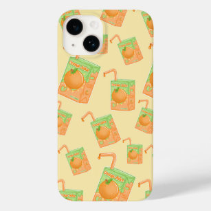 Orange Juice Box Pattern Case-Mate iPhone 14 Case