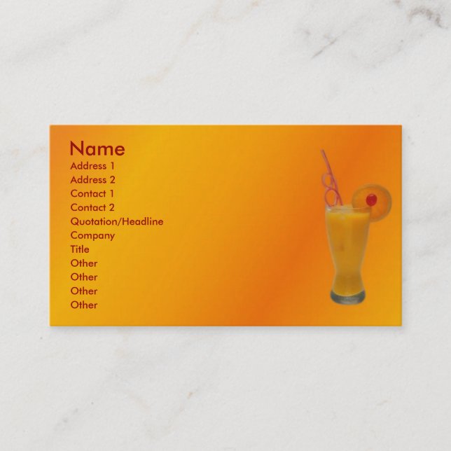 Orange Juice Business Card (Front)