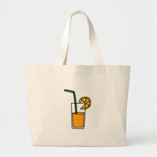 orange juice large tote bag