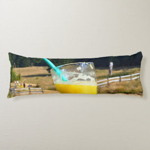 Orange Juice Outdoors – Nature Forest Photography Body Cushion