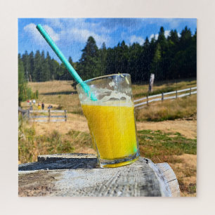 Orange Juice Outdoors – Nature Forest Photography Jigsaw Puzzle