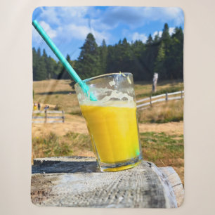 Orange Juice Outdoors – Nature Forest Photography Sherpa Blanket