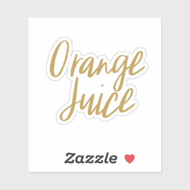 Orange Juice Storage Sticker (Sheet)