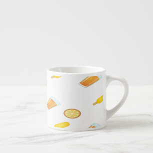 orange juice summer pattern espresso cup