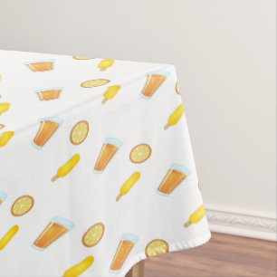 orange juice summer pattern tablecloth