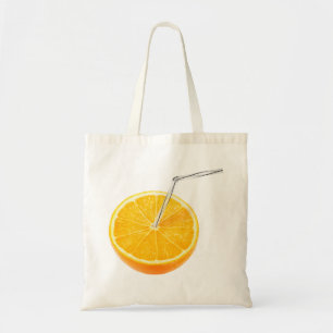 Orange juice tote bag