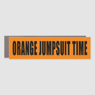Orange Jumpsuit Time Car Magnet