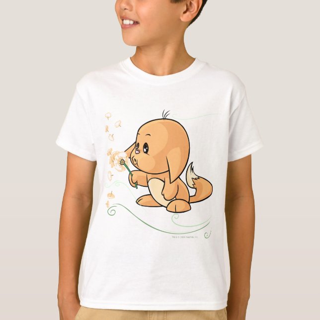 Orange Kacheek wishing on a dandelion T-Shirt (Front)