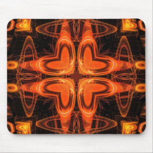 Orange Kaleidoscope 03 Mouse Mat
