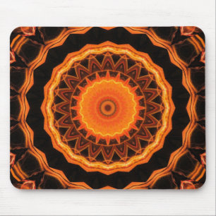 Orange Kaleidoscope 04 Mouse Mat