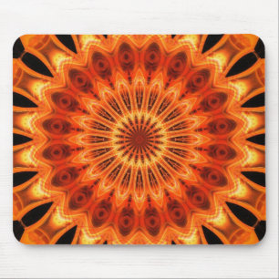 Orange Kaleidoscope 06 Mouse Mat