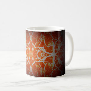 Orange kaleidoscope pattern coffee mug