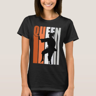 Orange Karate Queen Colorful White Belt Practice D T-Shirt