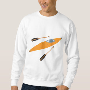 Orange Kayak with Oars Sweatshirt