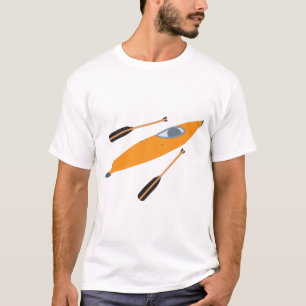 Orange Kayak with Oars T-Shirt