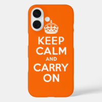 Orange Keep Calm and Carry On