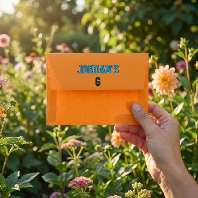 Orange Kids Birthday Custom Envelope with Balls (Creator Uploaded)