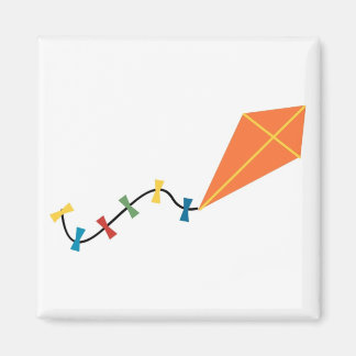 Orange Kite Magnet