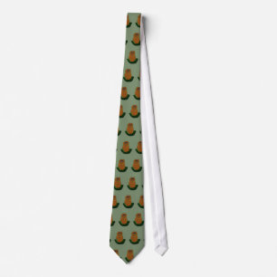 Orange Kitten on Sage Tie