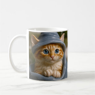 Orange Kitten Wizard Coffee Mug