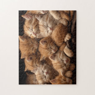 orange kittens sleeping in a pile jigsaw puzzle