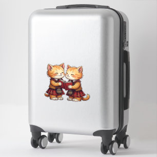 Orange Kitties Reading Burns Night