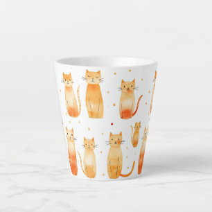 Orange Kitty Cats Latte Mug